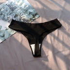 3 Pcs Seamless Ladies Ribbed Cotton Thong Simple Women's Low Waist Bikini Briefs Sports Girls Underwear Plus Size - Matrix Studios