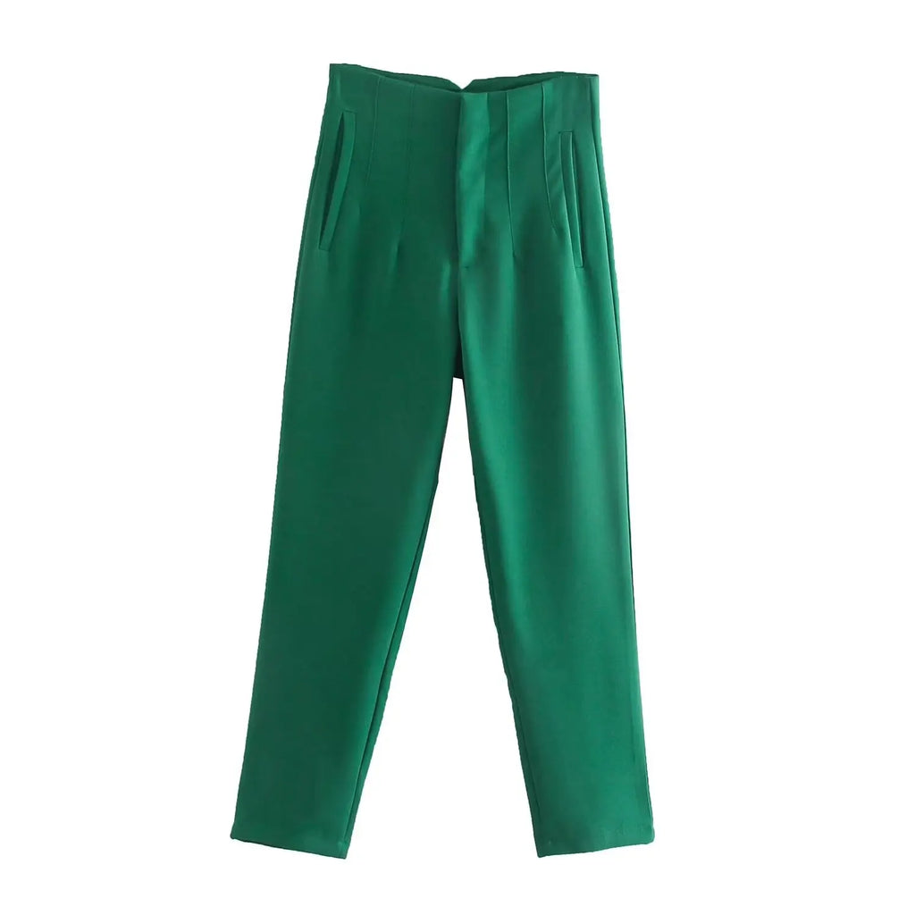 Koekop Office outfits Pencil Trousers Black Pink White Ladies Pants Fashion Office Wear High waist Pants for Women Formal Pants - Matrix-studios.com