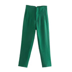 Koekop Office outfits Pencil Trousers Black Pink White Ladies Pants Fashion Office Wear High waist Pants for Women Formal Pants - Matrix-studios.com
