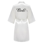 Women's Satin Robe Silk Kimono Bathrobe Pure Short Sexy Sleepwear Bridesmaid Bride Party Robes Grass Green