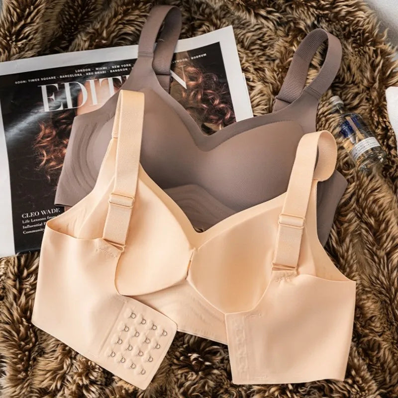 Push-Up Bras For Women Plus Size Seamless Bra Non-wire Wide Adjustable Straps Underwear Sexy Lingerie Comfort Intimates M-3XL - Matrix Studios