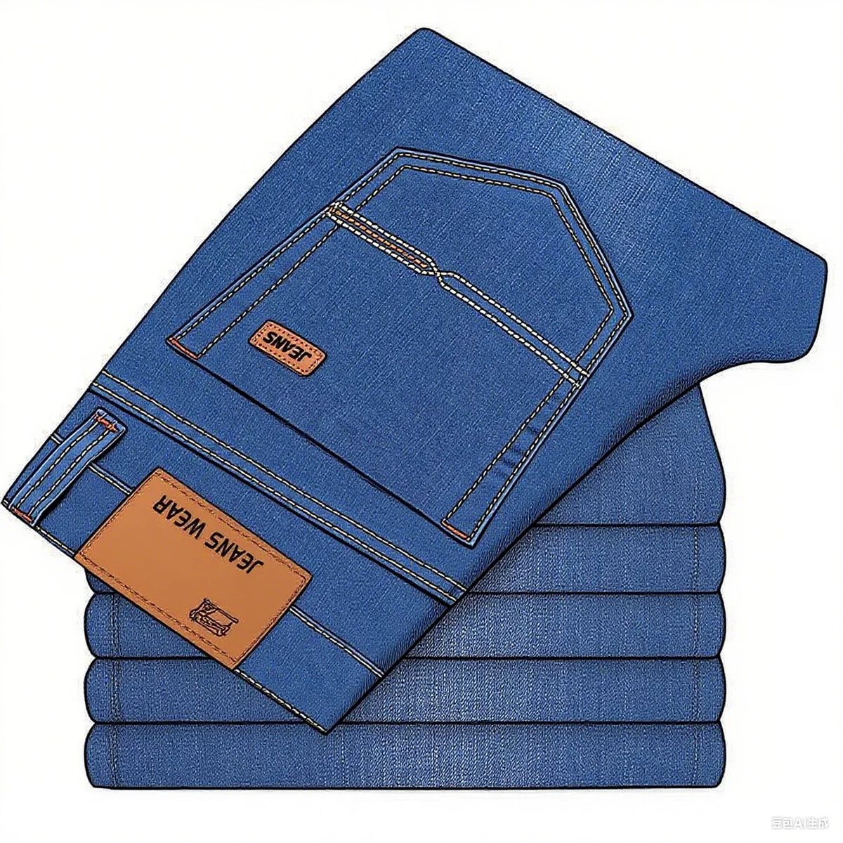 2025 men's fashion business jeans classic style casual elastic slim fit jeans men's denim pants black blue - Matrix Studios