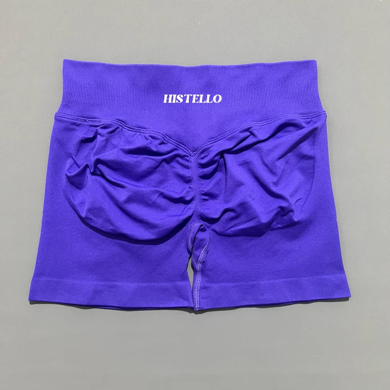HISTELLO Impact Shorts Df Substitute High Waist Women Yoga Workout Shorts Seamless Leggings Stretch Fitness Gym Running Shorts - Matrix Studios