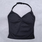 2 Pieces Yoga Set Women Backless Halter Tops High Waist Seamless Shorts Gym Suit Fitness Clothes Sportswear Workout Sets - Matrix-studios.com