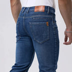 Spring Autumn Business Men Jeans Casual Straight Stretch Fashion Classic Black Sky Blue Grey Work Denim Trousers Brand Clothing - Matrix Studios