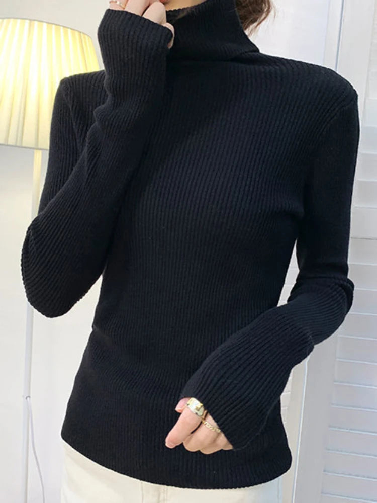 Heliar Women Fall Turtleneck Sweater Knitted Soft Pullovers Cashmere Jumpers Basic Soft Sweaters For Women 2026 Autumn Winter - Matrix-studios.com