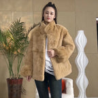 Fancy Rani Real Fur Coat Women Natural Rabbit Winter Jacket Leather And Fur Women's Long Clothing Female Outerwears With 2025 - Matrix Studios