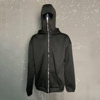 Unisex Plain Hooded Zip Up Sweatshirt Autumn Winter Ins Style Couple Matching Pullover Jacket - Matrix Studios