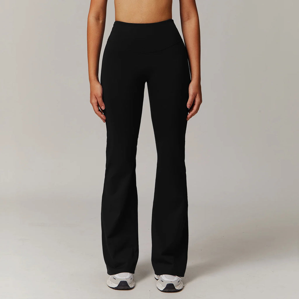 High Waist Wide Leg Pants Leggings Women Tights Fitness Bell-bottoms Yoga Elastic Leggings Push Up Gym Workout Flared Pants - Matrix-studios.com