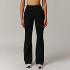 High Waist Wide Leg Pants Leggings Women Tights Fitness Bell-bottoms Yoga Elastic Leggings Push Up Gym Workout Flared Pants - Matrix-studios.com