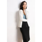 Cardigans Women 2025 Autumn Single Breasted V-neck Knitted Sweater Fashion Short Knitwear Solid Blue Green Pink Women's Jumpers - Matrix Studios