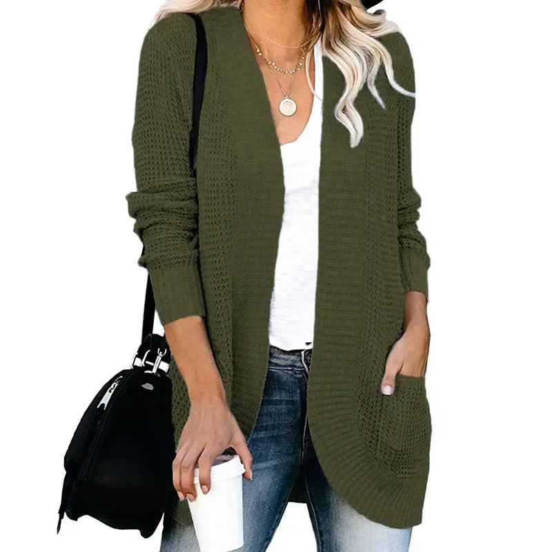 Fashion Women Cardigan Autumn Harajuku Knitted Sweater Basic Jacket Ropa Mujer Outerwear Thin Coat Streetwear New Woman Clothing - Matrix Studios
