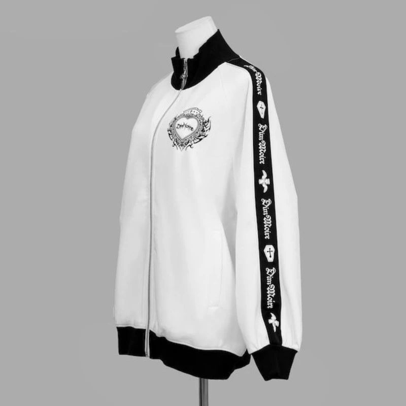Japanese Punk Style Hoodies Coats Y2k Aesthetic Women Printing Oversized Jacket Gothic Csual Grunge Double Zippers Sweatshirts - Matrix Studios