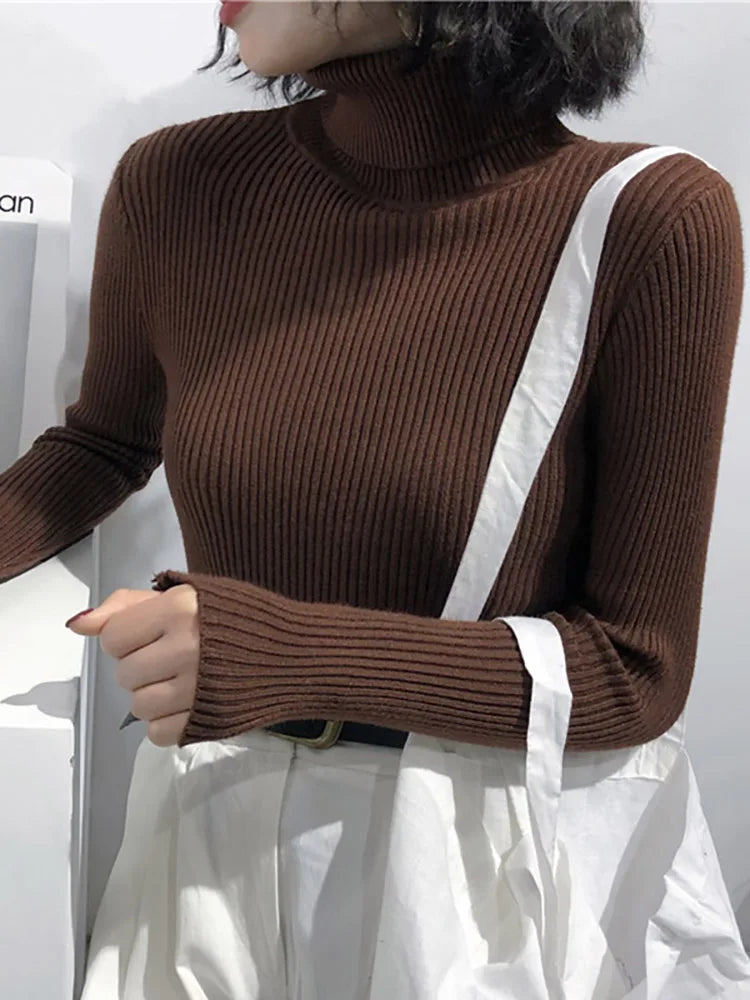 Turtleneck Sweater Womens 2026 Autumn Winter Tops Korean Slim Women Pullover Jumper Knitted Sweater Pull Femme Hiver Truien - Matrix Studios