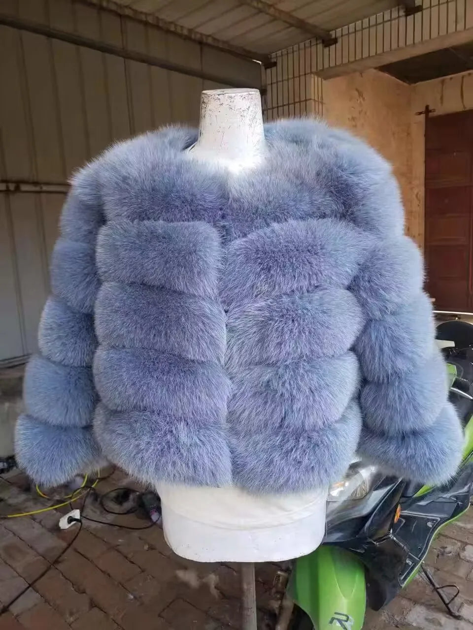 Style Real Fur Coat 100% Natural Fur Jacket Female Winter Warm Leather Fox Fur Coat High Quality Fur Vest - Matrix Studios