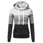 Women Tracksuit Printing Hooded Sweatshirt Sweatpant Color Block Versatile Casual Jogging Pullovers Sport Trousers Outfits S-3XL - Matrix-studios.com