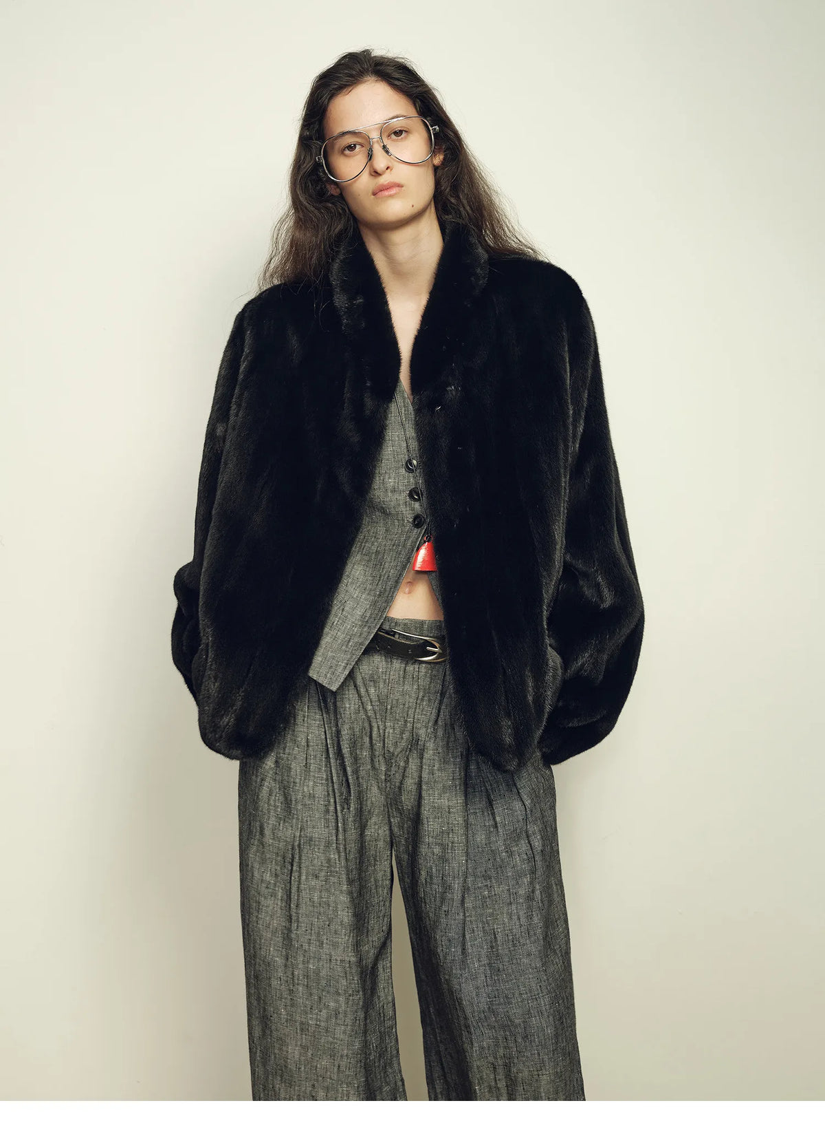 Lautaro Autumn Winter Short Brown Thick Warm Soft Faux Mink Fur Coat Women Stand Collar Elegant Luxury Chic Fluffy Jacket 2025 - Matrix Studios