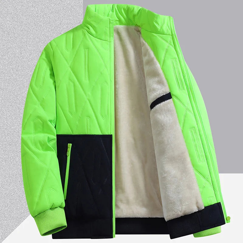 Men's Jacket Stand Collar Mens Parka Winter New Down Jacket Fleece Warm Jackets Men Business Leisure Coat Baseball Coats 2569 - Matrix Studios