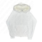 Millennial Y2K Vintage Spice Girl Slim Waist Pink Zipper Hooded Hoodie Jacket Female Autumn/Winter Design Sense Woolly Hat - Matrix Studios