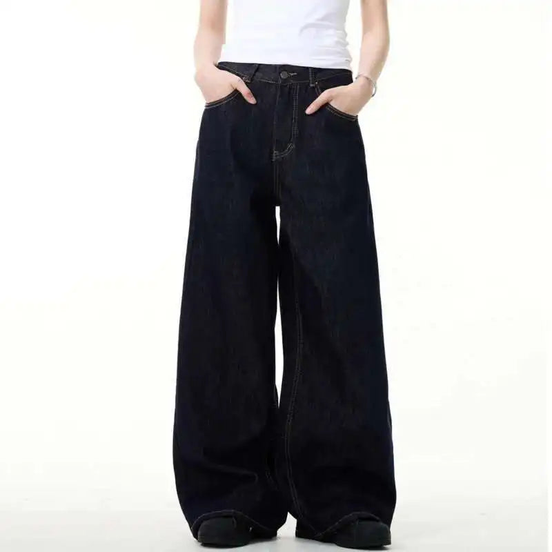 IEFB Simple Men's Denim Pants Vintage Washing Wide Leg Loose Jeans Casual Straight American Style Male Trousers New 2026 9W190 - Matrix Studios