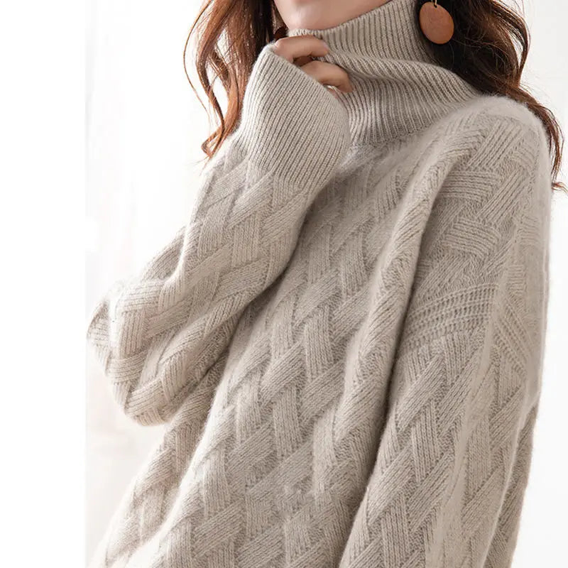 2024 New Women Loose Sweater Winter Casual Chic Cashmere Oversize Thick Sweater Pullovers Pullover Female Long Sleeve S-3XL - Matrix Studios