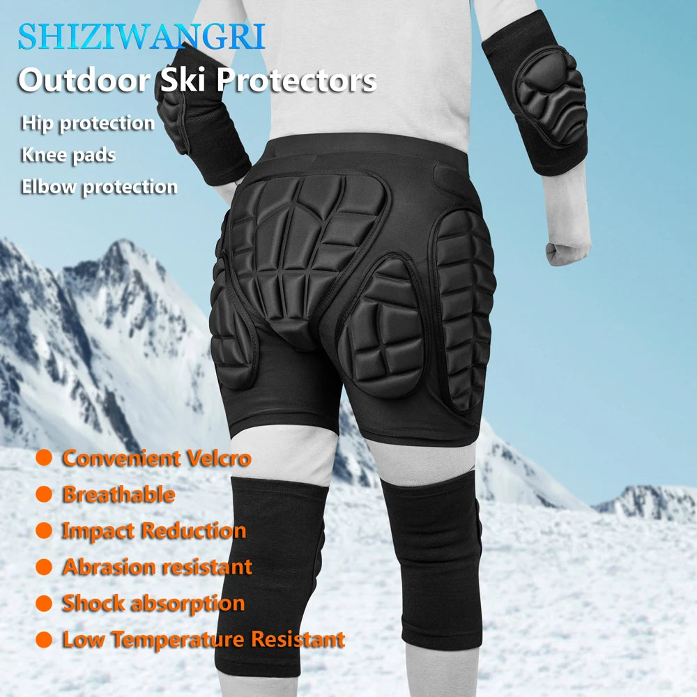 New Ski Shorts Skating Hip Protector Skiing Snowboard Shorts Protective Gear Sport MTB Cycling Motocross Hip Knee Elbow Paddeds - Matrix Studios