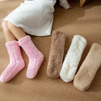 Thickened Winter Women Thermal Cashmere Socks Floor Socks Women's Carpet Home Plus Socks Velvet Sleep Socks Slippers Leg Cover - Matrix Studios