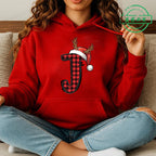 Personalised Santa Family Christmas Hoodie Harajuku Hip Hop Pullover Sweatshirt Santa Alphabet Sportswear Fashion Trends Unisex