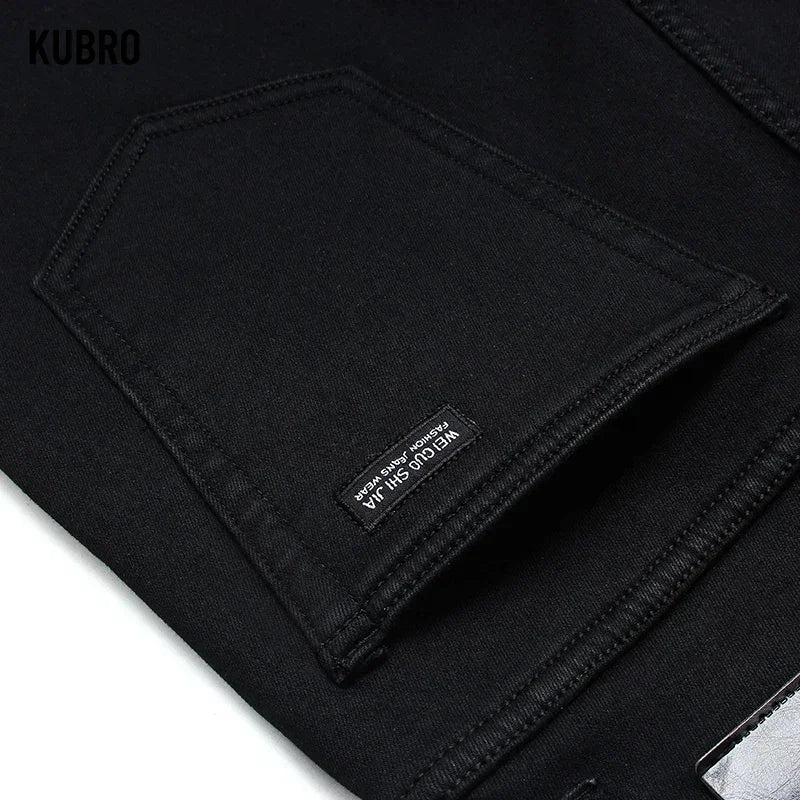 Men Classic Advanced Fashion Brand Jeans Jean Homme Man Soft Stretch Black Biker Masculino Denim Trousers Mens Pants Overalls - Matrix Studios