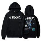 The Autumn and Winter Pullovers Long Sleeve Loose Soft Sweatshirt Streetwear Coat Gorillaz Printing Women and Men Hoode - Matrix Studios
