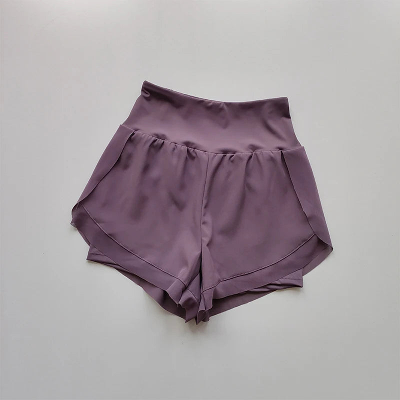 Summer Women's High-Waisted Sports Shorts Mesh Breathable Double-Layer Quick-Dry Gym Fitness Running Cycling Yoga Shorts - Matrix Studios