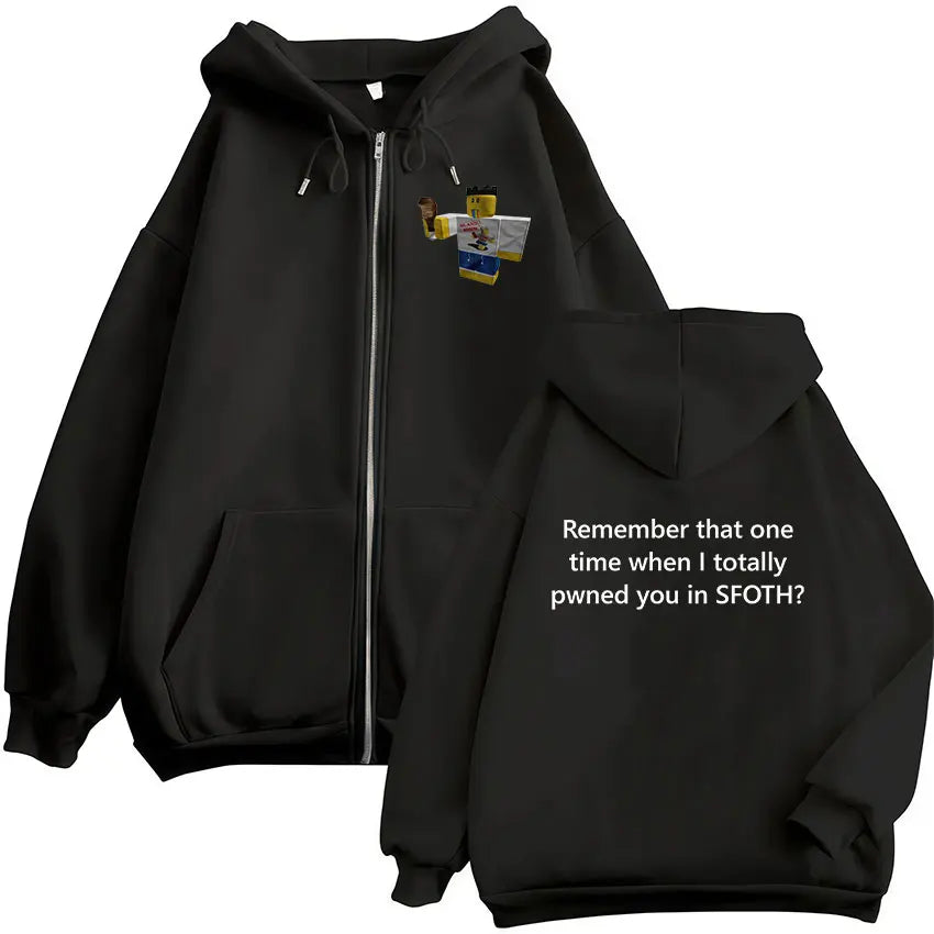 Funny Blame John Meme Zipper Hoodie Shedletsky Forsaken Fashion Autumn/Winter Sweatshirt Men Women Casual Oversized Coats Hoody - Matrix Studios