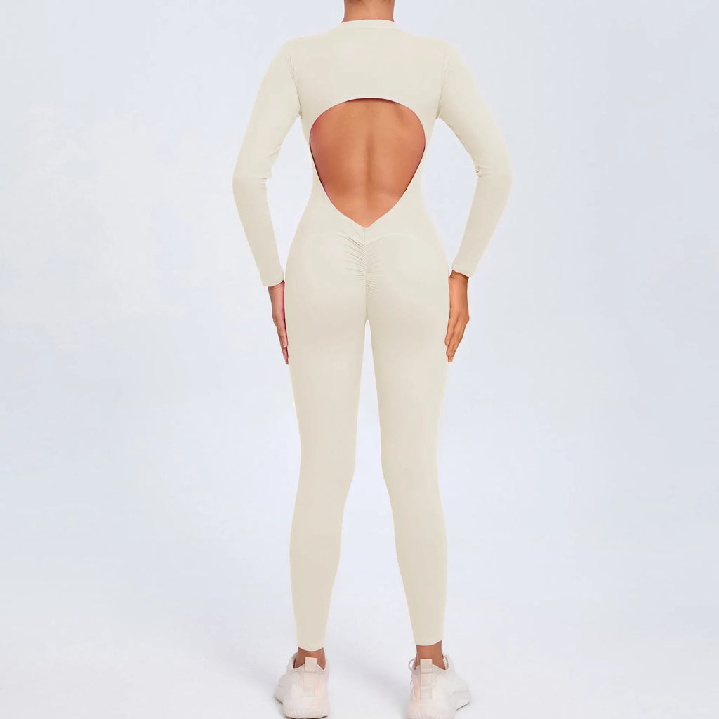 Sports Jumpsuit Woman Gym One Pieces Fitness Overalls Long Jumpsuits Summer Sexy Clothes for Women Long Sleeves Sportswear Blue - Matrix Studios