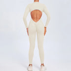 Sports Jumpsuit Woman Gym One Pieces Fitness Overalls Long Jumpsuits Summer Sexy Clothes for Women Long Sleeves Sportswear Blue - Matrix Studios