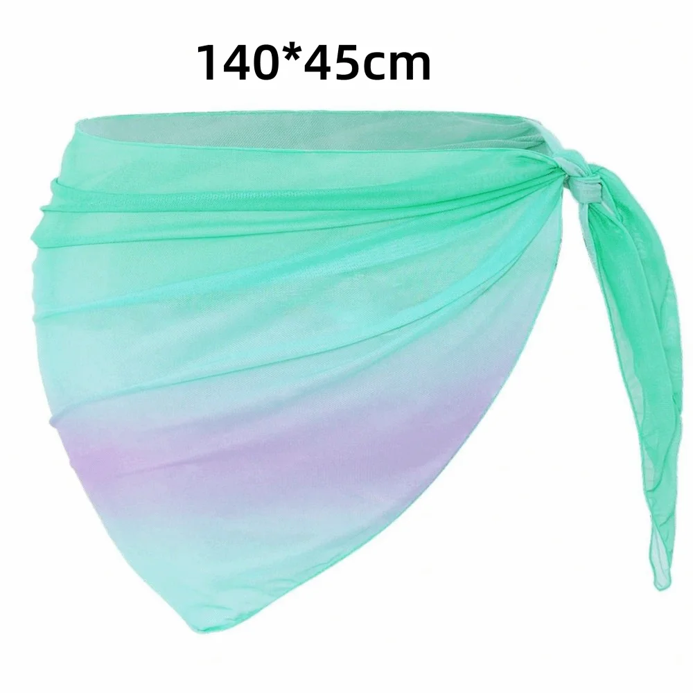 Chiffon Material Beach Dress UPF Protection Short Length Sarongs Gradient Color Breathable Quick-Dry Swimsuit Coverups - Matrix Studios