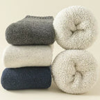 3 Pairs Men Women Wool Socks Couples Solid Winter Snow Chrismas Gift Thermal Cashmere Marino Thickened Fleece Terry Loop socks - Matrix Studios