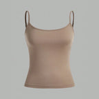 Women Tank Top Strap Slim Top for Summer Fashion Versatile Casual Breathable Micro Elastic Fabric Sleeveless Strap Top - Matrix-studios.com