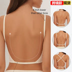 Women Invisible Bra Deep U Plunge Bras Backless Top for Dresses Sexy Lingerie with Transparent Strap Push Up Strapless Underwea - Matrix Studios