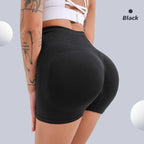 CZGUKE Women High Waist Workout Shorts Butt Lifting Tummy Control Ruched Booty Smile Yoga Short Pant - Matrix Studios