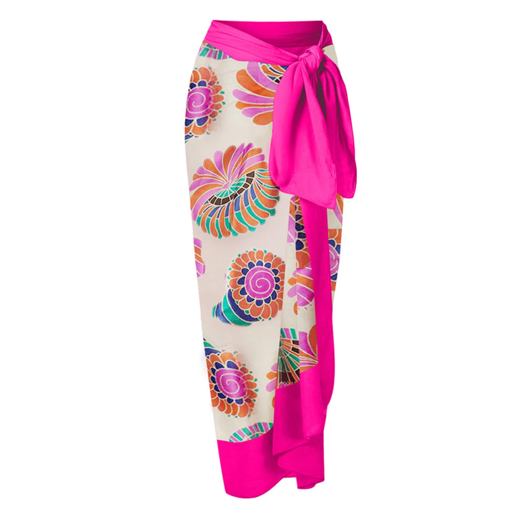 2026 New Sexy Print Retro Swimwear Beach Dress Cover Up Long Skirts Skirt Party Outfits Swimsuit Beachwear - Matrix Studios