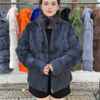 Fancy Rani Natural Rabbit Fur Coat Women Winter Jacket Real Leather And Fur Women's Clothing Female Outerwears With 2024 - Matrix Studios
