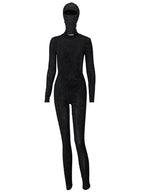 Women's Black Long Sleeve Backless Bodycon Jumpsuit Streetwear Romper Playsuit Solid Color Autumn Winter Fashion 2025 - Matrix Studios