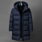 Canada Fashion Winter Jacket for Men Down Coat Parka Men's White Goose Down Jacket Collar Hooded Warm Thick Long Padding M-4XL - Matrix Studios