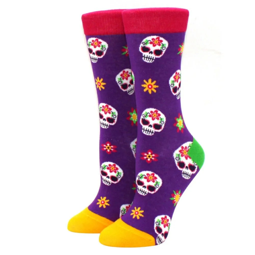 Novelty Woman Socks Harajuku Cotton Funny Happy Cartoon Cat Dog Pattern Unisex Socks Men Novelty Kawaii Socks - Matrix Studios