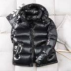 New Winter Men Shiny White Duck Down Coats Hooded Casual Puffer Jackets Quality Male Outdoor Windproof Parkas Warm Jackets 3XL - Matrix Studios