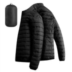 Men Hiking Down Cotton Jacket Hooded Lightweight Parkas Zip Pocket Fashion Outerwear Casual Padded Jacket and Coat Men Winter - Matrix Studios