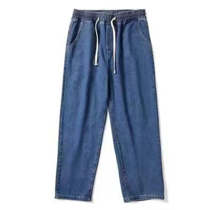 Boyfriend Vintage Fashion Straight Casual Loose Denim Cargo Pants Men Designer Prints Star Jeans Streetwear Loose Wide Leg Jeans - Matrix Studios