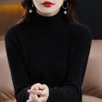 100% Merino Wool Cashmere Sweater Women Knitted Sweater Turtleneck Long Sleeve Pullovers Autumn Winter Clothing Warm Jumper Tops - Matrix Studios