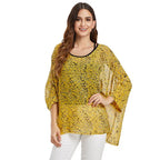 BHflutter White Blouse Shirt Women Fashion Batwing Casual Summer Tops Tees Ladies Print Chiffon Blouses Streetwear Plus Size - Matrix-studios.com