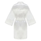 Caramel Wedding Bride Bridesmaid Robes Dressing Gown Sexy Women Bathrobe Night Shirts Short Women Kimono Mesh Sleeve - Matrix-studios.com